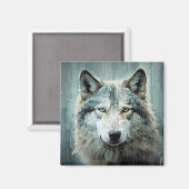 Wolf Animal Art Decor Verf Mozaïek Magneet (Voorkant / Achterkant)