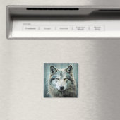 Wolf Animal Art Decor Verf Mozaïek Magneet (Insitu (Vaatwasser))