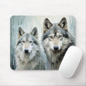 Wolf Animal Art Decor Verf Mozaïek Muismat (Met muis)