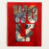 Wolf Animal Foto met Typografie Planner (Voorkant)