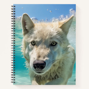 Wolf Animal Fun Natuur Spelen Water Uit Notitieboek