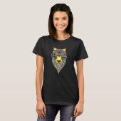 Wolf Animal Head Predator Decoratief T-shirt (Voorkant volledig)