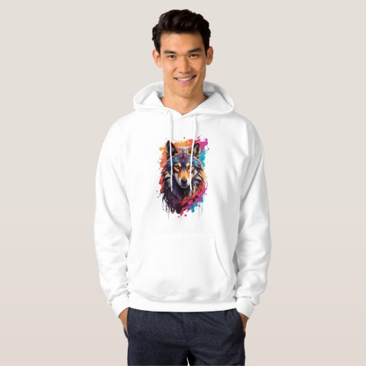 Wolf Animal Logo Design-87694 Hoodie (Voorkant volledig)