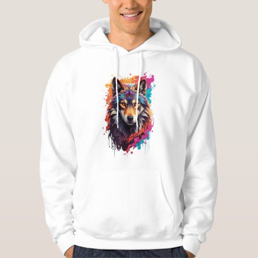 Wolf Animal Logo Design-87694 Hoodie (Voorkant)