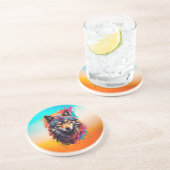 Wolf Animal Logo Design-87694 Zandsteen Onderzetter (Zijkant)