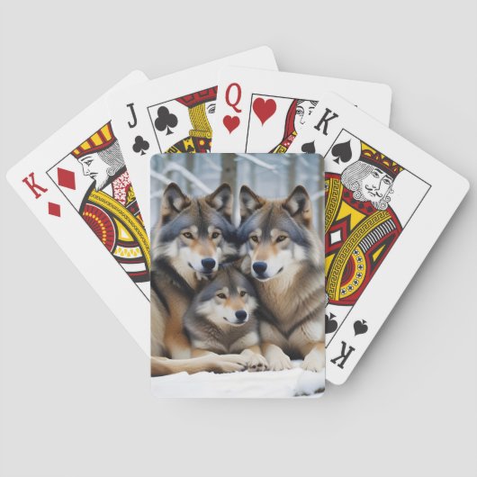 Wolf Animal Natuur Wildlife Affection Caring Pokerkaarten (Achterkant)