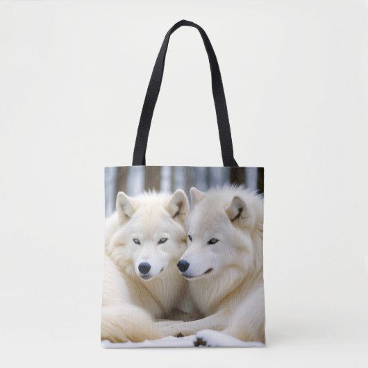 Wolf Animal Natuur Wildlife Affection Caring Tote Bag (Voorkant)