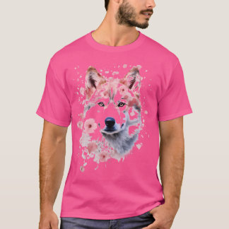 Wolf Animal Natuur Zoo Abstract kunstwerk Face Wol T-shirt