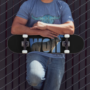 Wolf Animal Simple Modern Blue Sky-foto Persoonlijk Skateboard