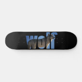 Wolf Animal Simple Modern Blue Sky-foto Persoonlijk Skateboard (Horizontaal)