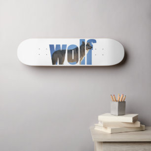 Wolf Animal Simple Modern Blue Sky Fotograaf Skat Persoonlijk Skateboard