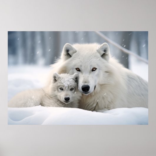 Wolf Animal Wild Beauty Freedom Wilderness Kunst Poster (Voorkant)