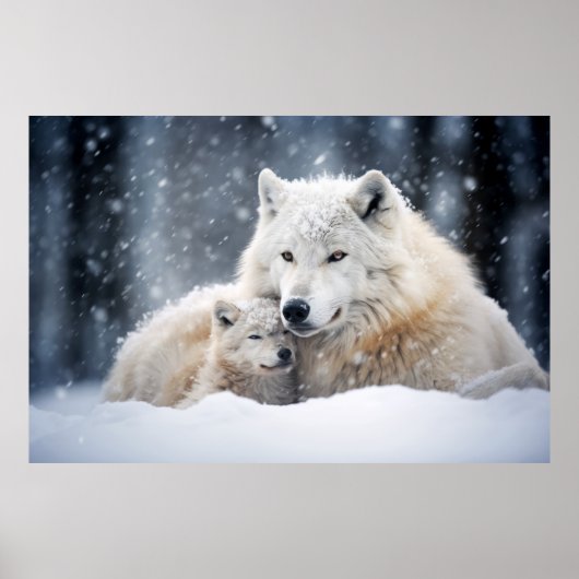 Wolf Animal Wild Beauty Freedom Wilderness Kunst Poster (Voorkant)