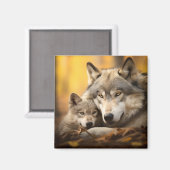 Wolf Animal Wild Beauty Vrijheid Wildernis Liefde Magneet (Voorkant / Achterkant)
