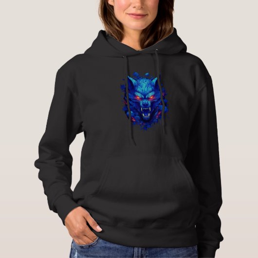 Wolf Animal  Wildlife Wolves Werewolf Hoodie (Voorkant)