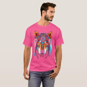 Wolf Anime Abstracte Kunst Dier Gezicht Wolf T-shirt (Voorkant volledig)