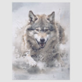 Wolf Aquarel Tissuepapier (Voorkant)