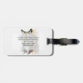 Wolf aquarelschilderij bagagelabel (Achterkant horizontaal)