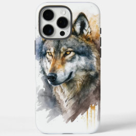 Wolf aquarelschilderij iPhone 16 pro max hoesje