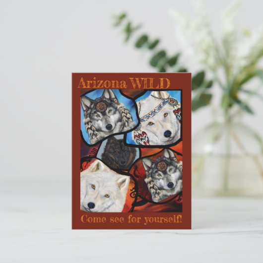 WOLF ART BRIEFKAART (Staand voorkant)