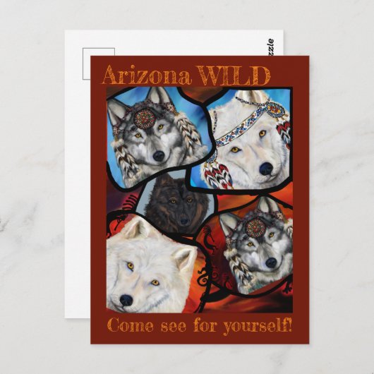 WOLF ART BRIEFKAART (Voorkant / Achterkant)