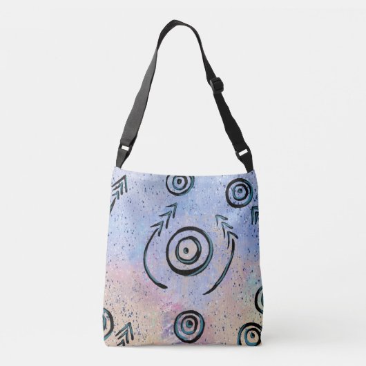 Wolf Art Crossbody Tas (Achterkant)