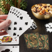 Wolf, Art Deco Wilde Dieren Pokerkaarten (Insitu)