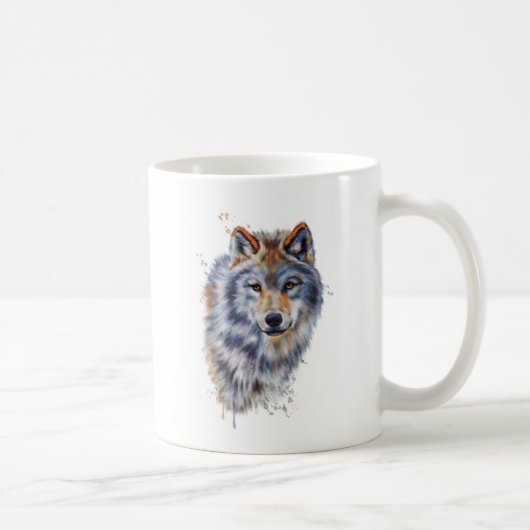 Wolf art design. koffiemok (Rechts)