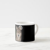 Wolf art espresso kop (Voorkant rechts)