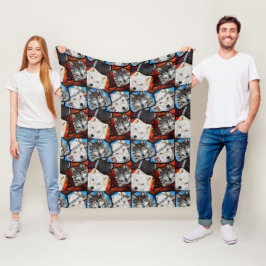 WOLF ART FLEECE DEKEN