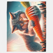 Wolf Art Fleece Deken (Voorkant)