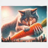 Wolf Art Fleece Deken (Voorkant (Horizontaal))