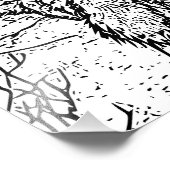 Wolf art foto afdruk (Hoek)