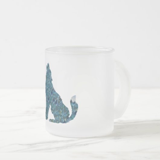Wolf Art Glas Mok (Voorkant rechts)