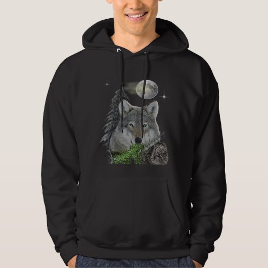Wolf art hoodie (Voorkant)