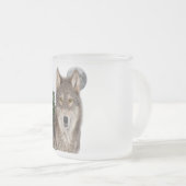 Wolf art matglas koffiemok (Voorkant rechts)