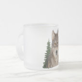 Wolf art matglas koffiemok (Voorkant links)