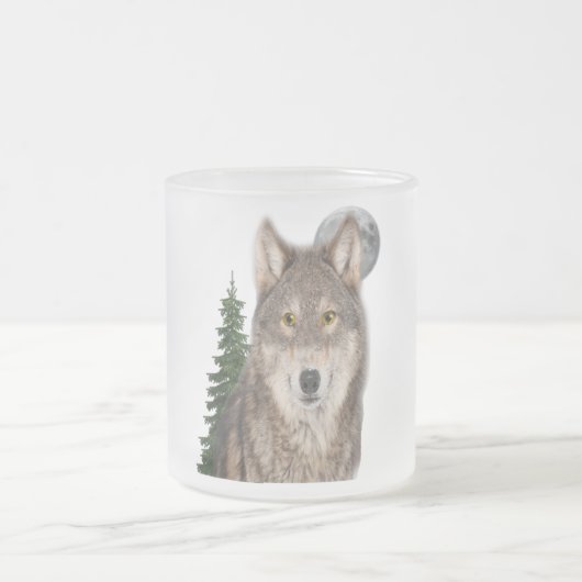 Wolf art matglas koffiemok (Center)