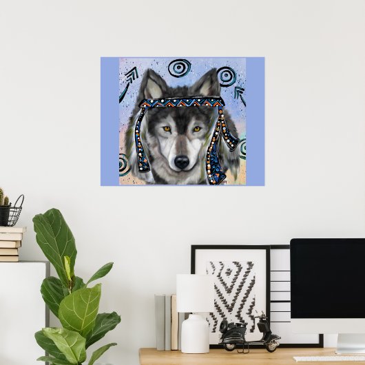 Wolf Art Poster (Thuiskantoor)