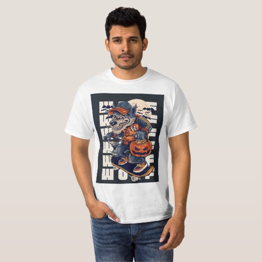 Wolf Art Poster. T-shirt (Voorkant volledig)