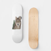Wolf art skateboard (Voorkant)