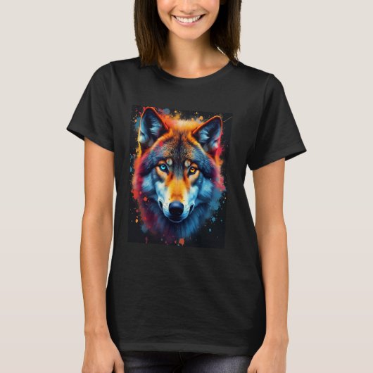 Wolf art t-shirt (Voorkant)