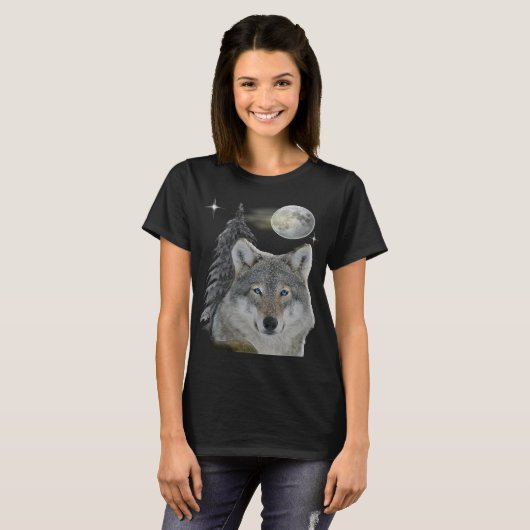 Wolf art t-shirt (Voorkant volledig)