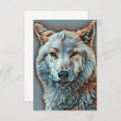 WOLF ARTISTIC PORTRAT B KAART (Voorkant / Achterkant)