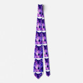 Wolf artwork blauw kleur stropdas (Voorkant)