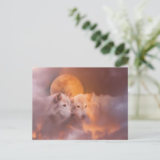 Wolf Artwork Briefkaart (Staand voorkant)