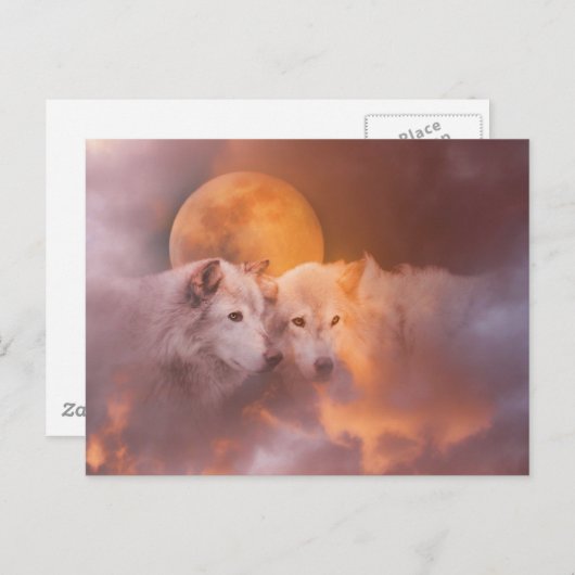 Wolf Artwork Briefkaart (Voorkant / Achterkant)