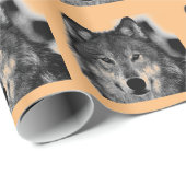 Wolf Artwork Cadeaupapier (Rol Hoek)