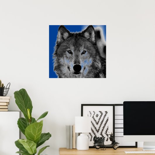 Wolf Artwork Poster (Thuiskantoor)