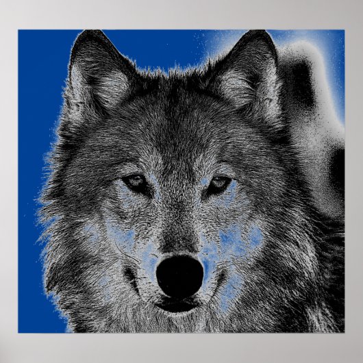 Wolf Artwork Poster (Voorkant)